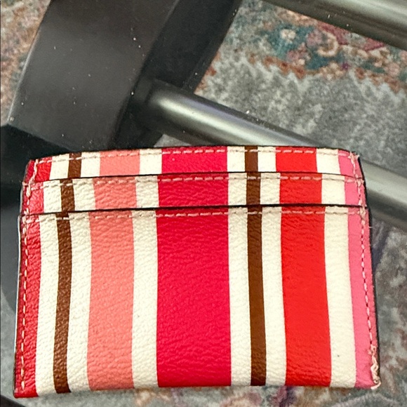 Coach Multicolor Striped Card Holder - Picture 2 of 5